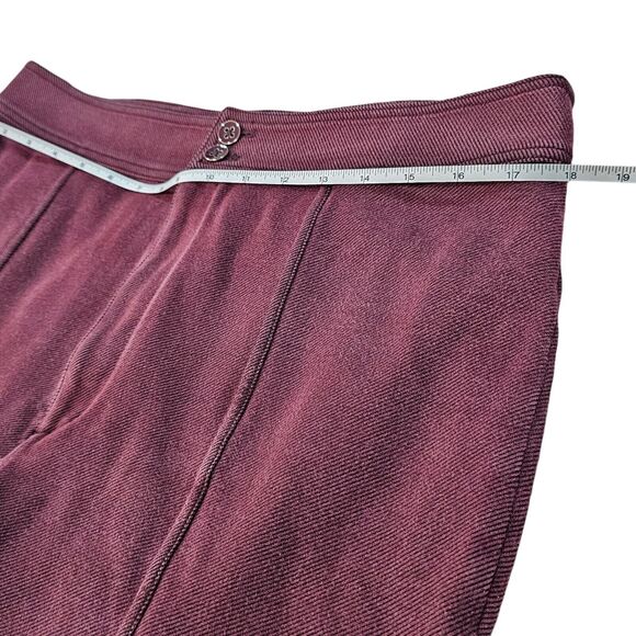 Maeve Anthropologie High Rise Seamed Split Hem Pants In Plum Size 14 Equestrian - Picture 9 of 11